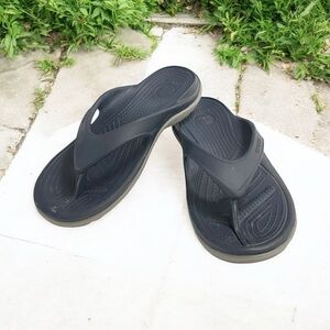 CROCS CLASSIC II FLIP FLOPS SANDALS UNISEX WOMEN 7/MEN 5 NAVY BLUE #204365
